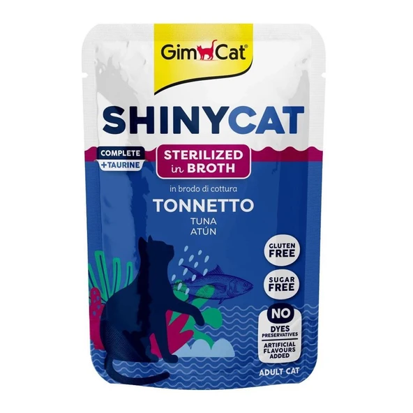 Gimcat Shinycat Pouch Ton Balıklı Kısırlaştırılmış Kedi Yaş Maması 70 gr ürün görseli 1