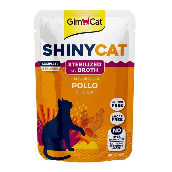 Gimcat Shinycat Pouch Sterilized Kısırlaştırılmış Tavuklu Kedi Yaş Maması 70 Gr ürün görseli 1
