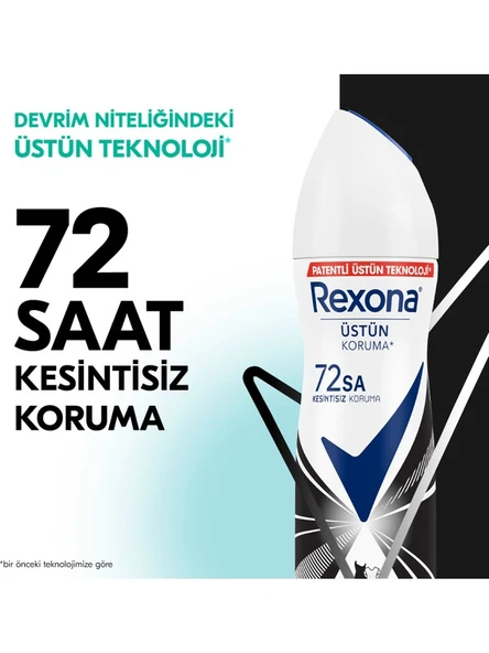 Rexona Kadın Sprey Deodorant Invisible Beyaz İz Sarı Leke Karşıtı 72 Saat Kesintisiz Üstün Koruma 150 ml - 2