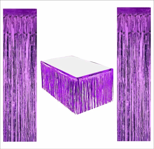 Mor Masa Eteği, 2 Adet Mor Arka Fon ürün görseli 1