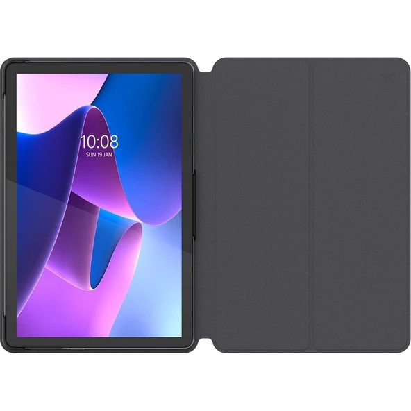 Lenovo Tab M10 Folio Kılıf Gri - 3
