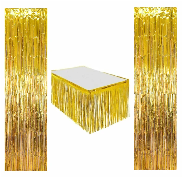 Gold Masa Eteği, 2 adet Gold Arka Fon ürün görseli 1