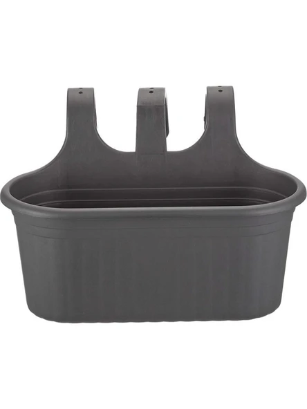 Omnipazar SO-TOM2 Tombik Askılı Balkon Saksı 6.5 Lt Antrasit 6 Adet - Resim 3