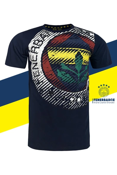 Fenerbahçe Orijinal Lisanslı Tribün 6 Renk Logolu Spor T-Shirt - Resim 2