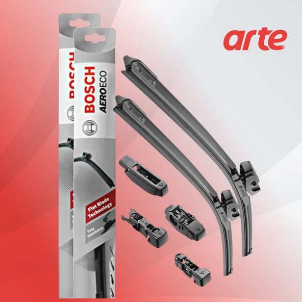 Mini Cooper (BMW) 2004-2006 Uyumlu Ön Ve Arka Silecek Takımı | Aeroeco Serisi| 3'lü Set | - Resim 2