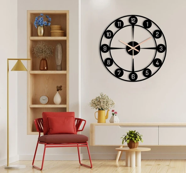 Modern Ahşap Tasarimli Dekoratif duvar Saat ürün görseli 1