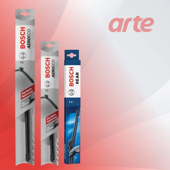 Opel Tigra 1993-1999 Uyumlu Ön Ve Arka Silecek Takımı | Aeroeco Serisi| 3'lü Set | - Resim 2