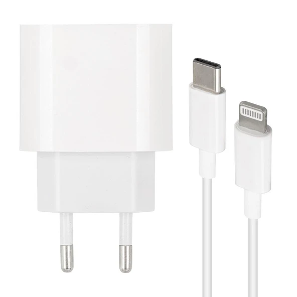 Weko WK-21443 PD-C 20 Watt Telefon Şarj Adaptörü + Type-C To Lightning Kablo - 2