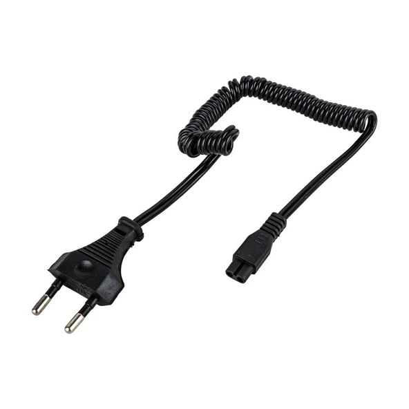 220 Volt Spiral Model Ceyran Power Kablo 1 Metre (Traş Makineleri-Işıldaklar İçin) - 2