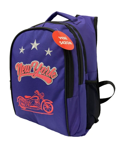 Ortaokul Lise Öğrenci Sırt Çantası Mor - Resim 2