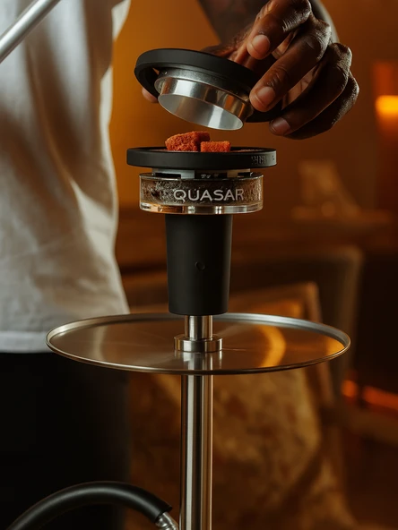 Quasar RAAS 2 Nargile Lülesi Isı Dayanıklı Cam ve Silikon Taban Orijinal Ürün