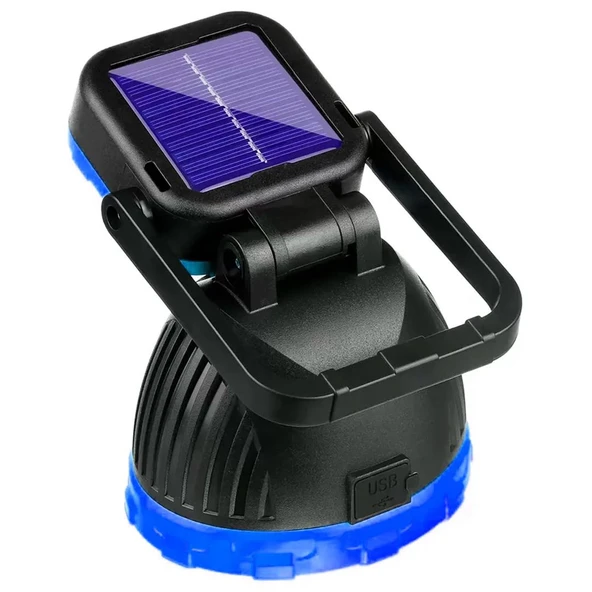 Powermaster PM-8033B 6 Modlu EL Feneri Ve Işıldak Acil Durum Lambası 25 Cob Ledli Solar Şarjlı - 2