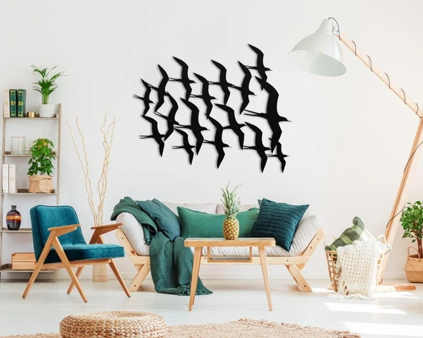 Kuş sürüsü Modern Ahşap dekoratif dekor tablo - 1