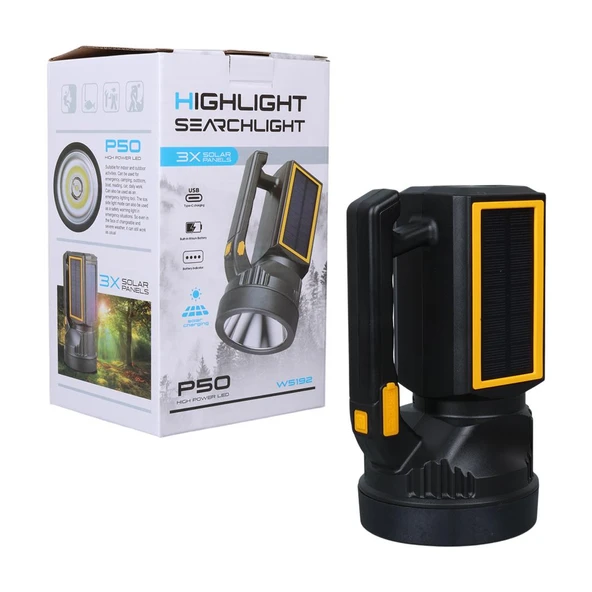 Powermaster MX-W5192-P50 Solar Şarjlı Işıldak - 4