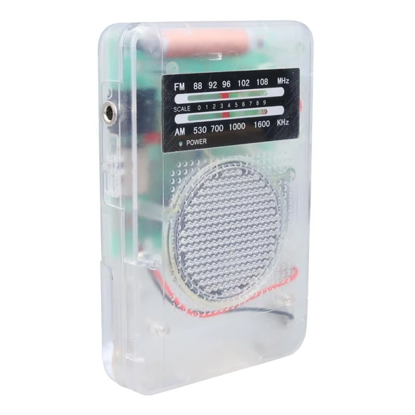 Starnic ST-821 AM-FM Şeffaf Analog Hapishane Radyosu (88-108 FM Frekans Aralığı)