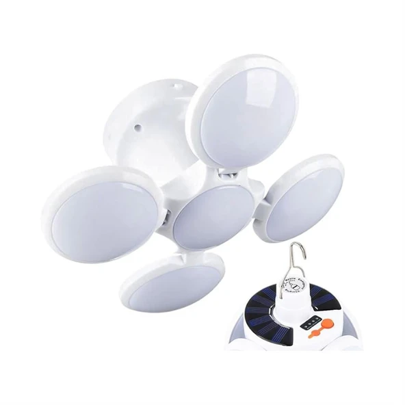 Premio PR-2038 5 Kanatlı Solar Bataryalı Şarjlı Katlanabilir Acil Durum Kamp Lambası