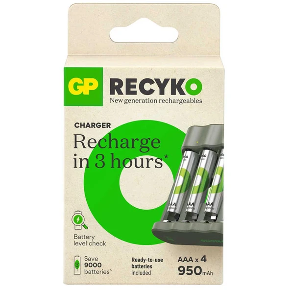 Gp Recyko B441 4*950 Mah R03 AAA Pilli Şarj Cihazı (100HCER21-2GTLB4) - 2