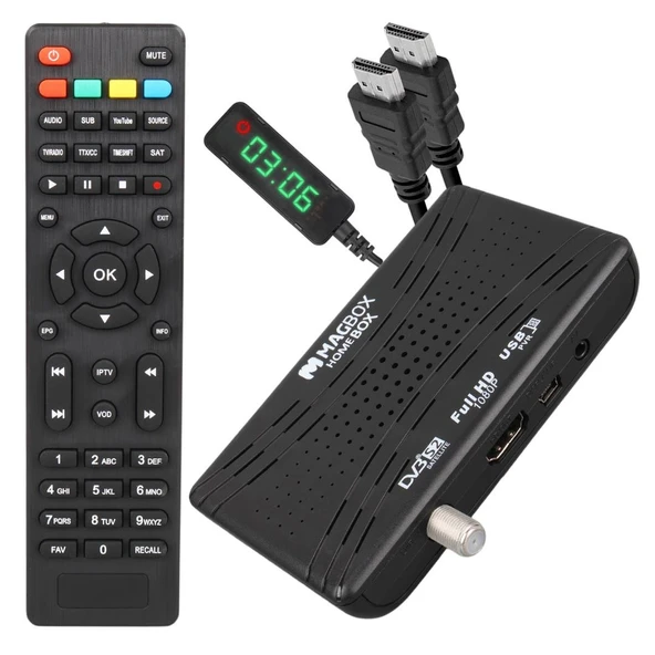 Magbox Homebox Full HD Uydu Alıcısı 4000 Kanal TKGS / Youtube / USB Destekli (Uzatma Display Gözlü) ürün görseli