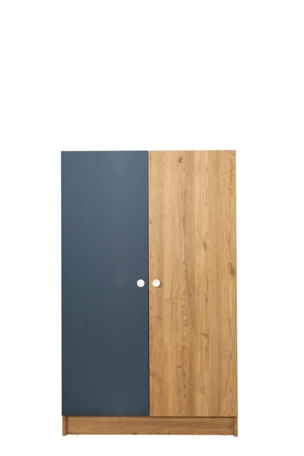 Güven Mobilya Kahverengi Ceviz Mavi Karyolalı Dolaplı Ranza Takım - 4