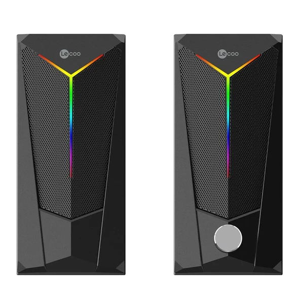Lenovo Lecoo DS104 Kablolu Usb + 3.5Mm Jack 6W 80Db Rgb Işıklı 1+1 Gaming Speaker - Hoparlör - 2