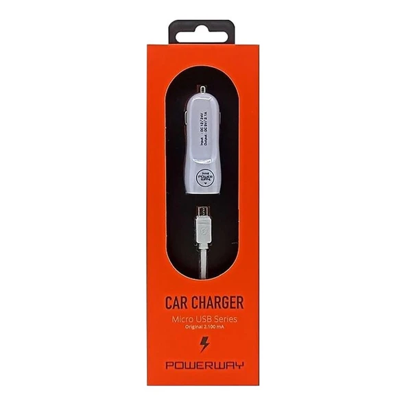 Powerway 3.1A Micro Usb Araç Çakmaklık Şarj Aleti X233 - 2