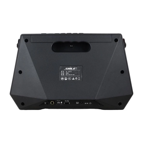 Shile SL-3A İki El Mikrofonlu Kumandalı USB/SD/BT Portatif Hoparlör - 3