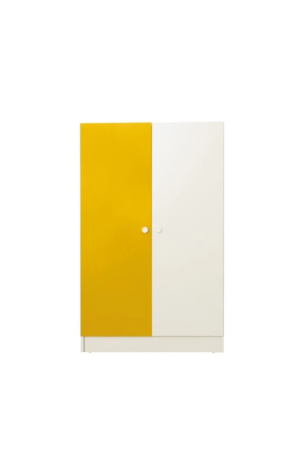 Güven Mobilya Okyanus Beyaz Sarı Çalışma Masalı Dolaplı Ranza Takım - 4