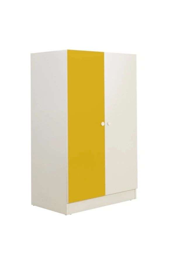 Güven Mobilya Okyanus Beyaz Sarı Çalışma Masalı Dolaplı Ranza Takım - 6