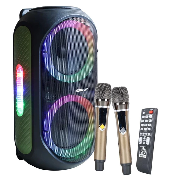 Shile SL-2012 El Mikrofonlu Kumandalı USB, SD Ve Bluetooth Taşınabilir Hoparlör