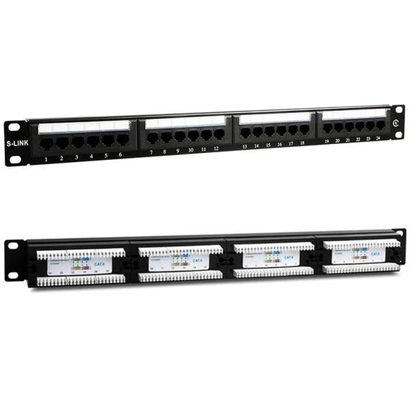 S-Link SL-F624 24 Lü FTP Cat6 Patch Panel
