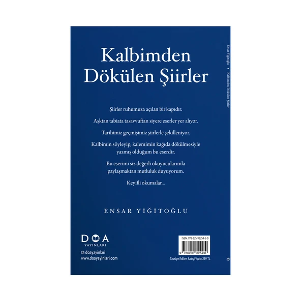 Kalbimden Dökülen Şiirler Ensar Yiğitoğlu - Resim 2