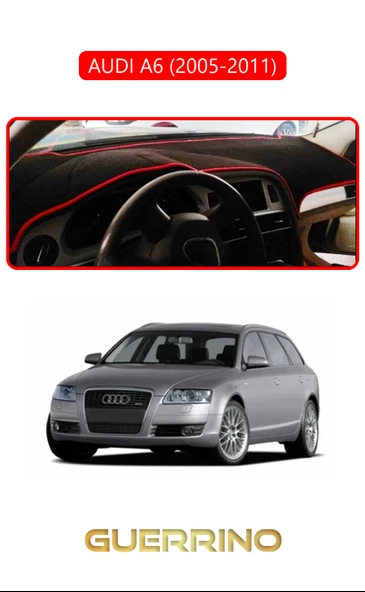 Guerrino  AUDI A6 (2005-2011) TORPİDO KORUMA HALISI KIRMIZI KENAR ürün görseli
