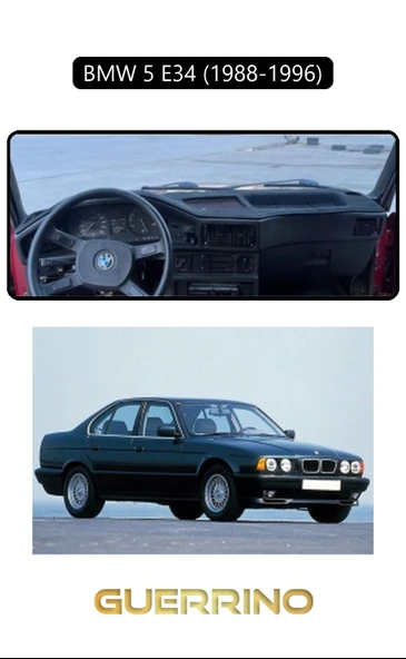 Guerrino  BMW 5 E34 1988-1996TORPİDO KORUMA HALISI SİYAH KENAR ürün görseli