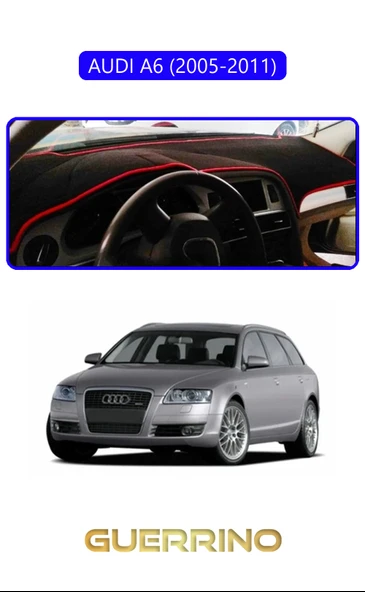 Guerrino  AUDI A6 (2005-2011) TORPİDO KORUMA HALISI MAVİ KENAR ürün görseli