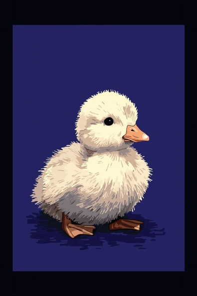 Minik Sevimli Ördek Yavrusu Kanvas Tablo - 2