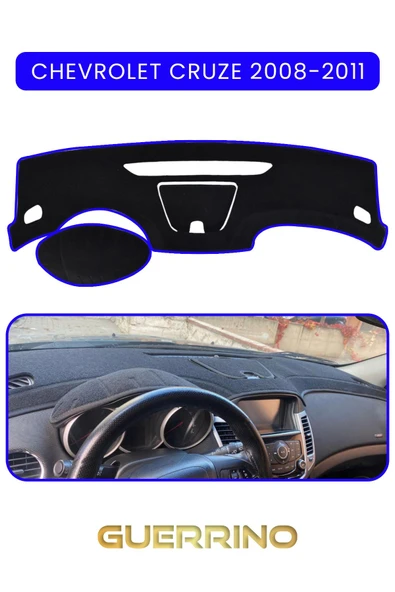 Guerrino  CHEVROLET Cruze 2008-2011TORPİDO KORUMA HALISI MAVİ KENAR ürün görseli