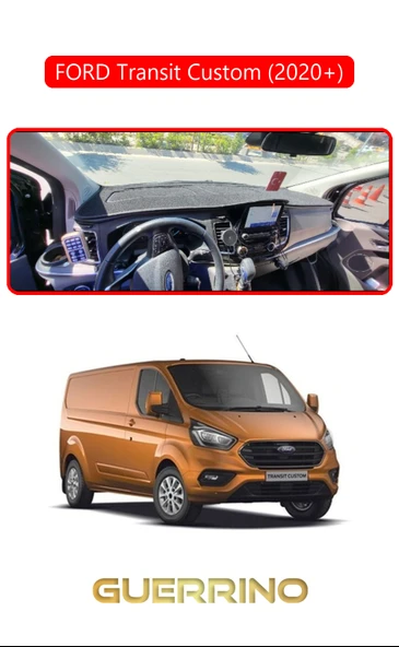 Guerrino  FORD Transit Custom 2020+TORPİDO KORUMA HALISI KIRMIZI KENAR ürün görseli