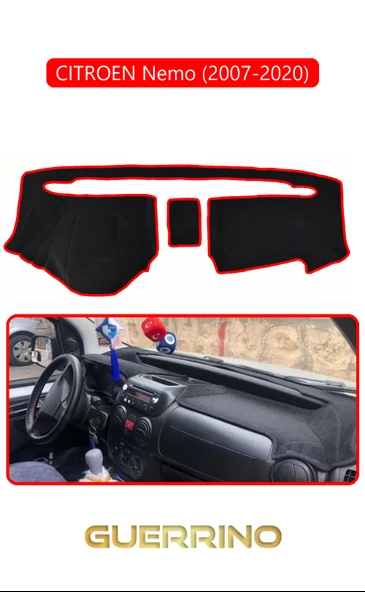 Guerrino  CITROEN Nemo (2007-2020)TORPİDO KORUMA HALISI KIRMIZI KENAR ürün görseli