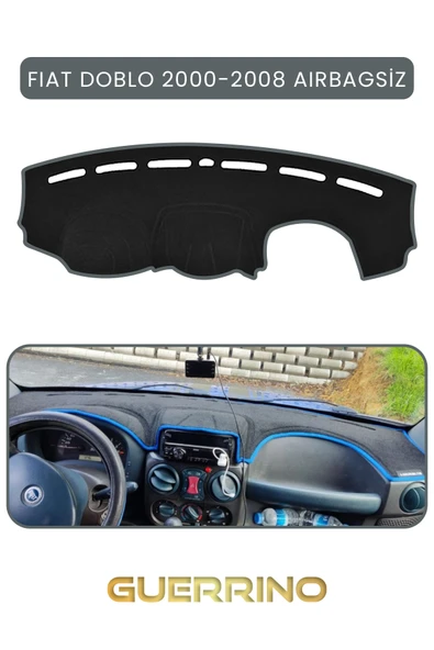 Guerrino  FIAT Doblo 2000-2008 Modellerine Uygun aırbagsızTORPİDO KORUMA HALISI GRİ KENAR ürün görseli