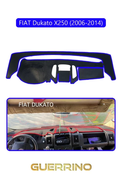 Guerrino  FIAT Dukato X250 2006-2014 Modellerine UygunTORPİDO KORUMA HALISI MAVİ KENAR ürün görseli