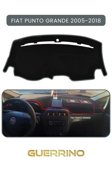 Guerrino  FIAT Punto grande 2005-2018 Modellerine UygunTORPİDO KORUMA HALISI GRİ KENAR ürün görseli