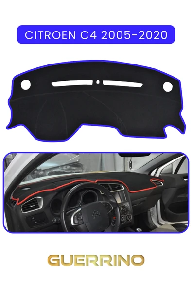 Guerrino  CITROEN C4 2005-2020TORPİDO KORUMA HALISI MAVİ KENAR ürün görseli