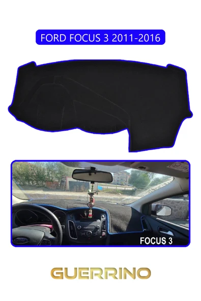 Guerrino  FORD Focus 3 (2011-2016)TORPİDO KORUMA HALISI MAVİ KENAR ürün görseli