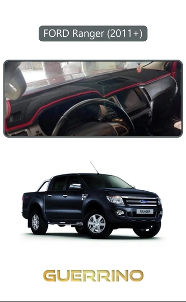 Guerrino  FORD Ranger (2011+) ;TORPİDO KORUMA HALISI GRİ KENAR ürün görseli