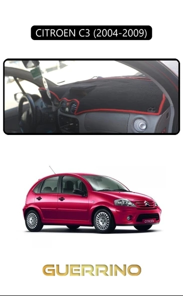 Guerrino  CITROEN C3 2004-2009TORPİDO KORUMA HALISI SİYAH KENAR ürün görseli