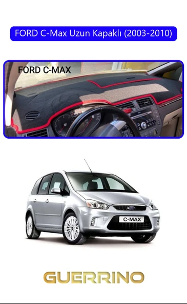 Guerrino  FORD C-Max uzun kapaklı (2003-2010)TORPİDO KORUMA HALISI MAVİ KENAR ürün görseli