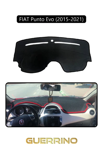 Guerrino  FIAT Punto Evo 2015-2021 Modellerine UygunTORPİDO KORUMA HALISI SİYAH KENAR ürün görseli