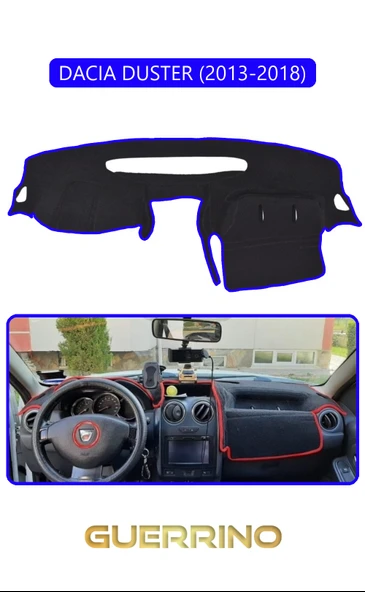 Guerrino  DACIA DUSTER 2013-2018TORPİDO KORUMA HALISI MAVİ KENAR ürün görseli