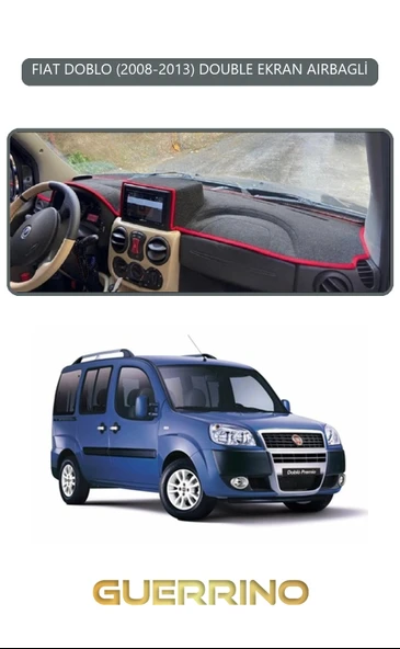 Guerrino  FIAT DOBLO 2008-2013 DOUBLE EKRANTORPİDO KORUMA HALISI GRİ KENAR ürün görseli