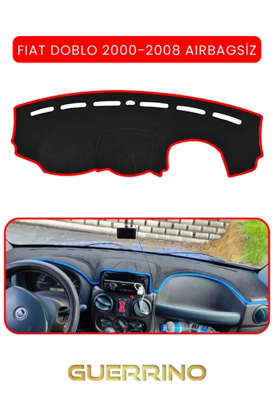 Guerrino  FIAT Doblo 2000-2008 Modellerine Uygun aırbagsızTORPİDO KORUMA HALISI KIRMIZI KENAR ürün görseli